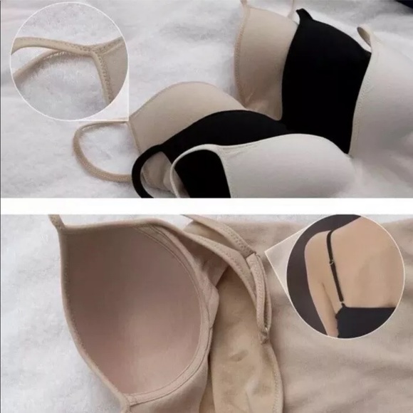 Tank top padded camisole push up built in black 1pc - Picture 12 of 16